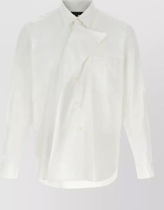 Comme Des Gar&ccedil;ons asymmetric panel cotton shirt
