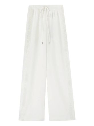 Ermanno Scervino Broek met geborduurde zijstreep - Wit