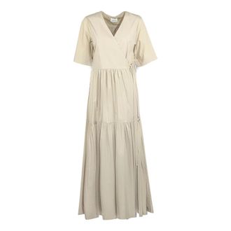P.A.R.O.S.H. Maxi Dresses, female, Beige, Size: S Long Dress