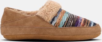 Lamofootwear Womens Briony Suede Slipper In Chestnut