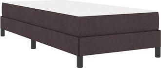 vidaXL Cama Tipo Box Spring Marr&oacute;n Oscuro 100 X 200 Cm Tela Vidaxl