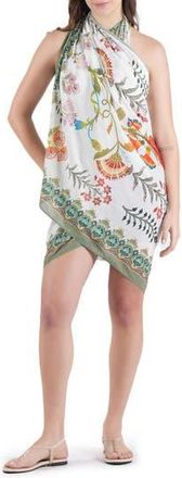 Vismaya Floral Cotton Scarf in Ivory at Nordstrom Rack