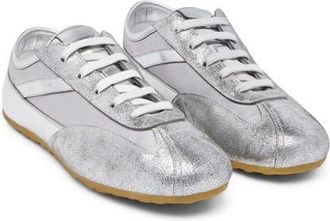 Alexander McQueen Boxe Metallic Low Top Sneaker in Champagne at Nordstrom, Size 10Us