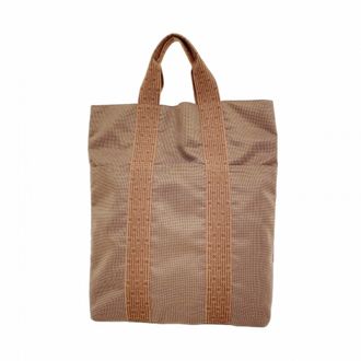Herm&egrave;s Brown Canvas Tote Bag (Pre-Owned)