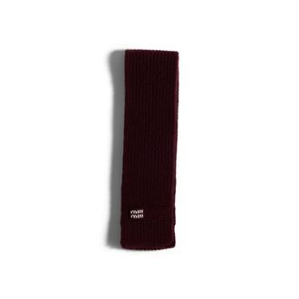 Miu Miu Wool And Cashmere Scarf, Woman, Amaranth Red