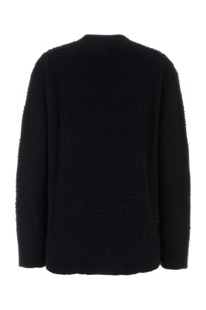 Fendi Fze549aym0 F0gme Black Exterior: Wool Cashmere Maglieria Sweater