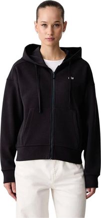 Lacoste Sudadera con cremallera de piqu&eacute; - Sweatshirts & Hoodies - Mujer - Azul - XS