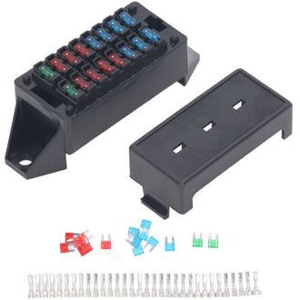 OEM Caja De Fusibles Automotriz De 16 V&iacute;as, Mini Resistente A Altas Temperaturas, 16 Piezas, Juego De Soportes De Terminales De 32 Cables Para Autom&oacute;vil, 