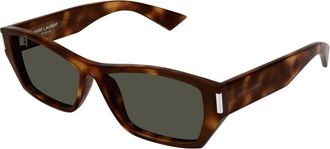 Saint Laurent SL 928 Zonnebril - Dames - Zonnebrillen - Bruin - 57 MM - Nylon - Accessoires