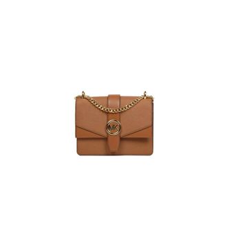 Michael Kors Tassen, Dames, Bruin, ONE Size, Leer, Greenwich Small Flap Crossbody Bag