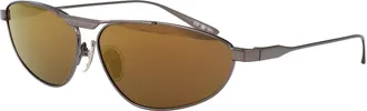 Balenciaga Unisex Sunglasses Bb0417s Ruthenium-Bronze Metal Ruthenium-Ruthenium-Bronze Ruthenium/ruthenium/bronze