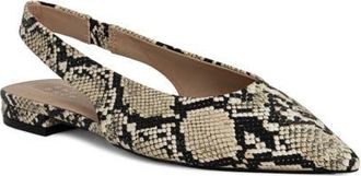 Shushop Amelia Slingback Flat in Snake at Nordstrom, Size 8.5
