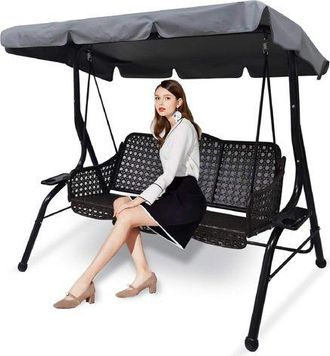 OEM Toldo De Repuesto Para Columpio De Jard&iacute;n De 3 Plazas, Toldo De Repuesto Universal Para Columpio De Jard&iacute;n Exterior, Cubierta De Repuesto Impermeable 