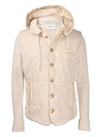 Gran Sasso wool hooded padded jacket - Neutrals
