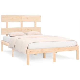 Berkfield Home Bed Frame Solid Wood 140x200 cm in Brown