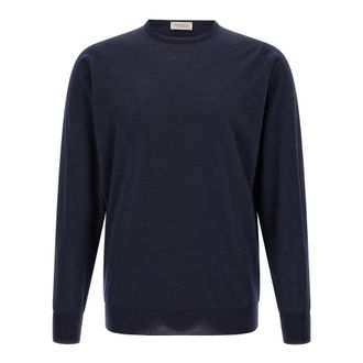 John Smedley Marcus Crew Neck - Heren - Truien - Blauw - Maat: XL Wol