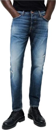 Salsa Vintage Slim Fit Jeans met knoopsluiting - Heren - Slim Fit Jeans - Blauw - W29 L30 - Jeans