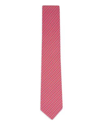 Ferragamo patterned silk tie - Rood