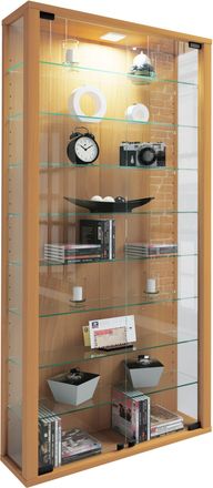 ebuy24 Ebuy24 - Vitrina De Vidrio Vcm De Pie Vitrina De Vidrio Con Vidrio De Seguridad Esg Dimensiones Aprox. 113 X 59 X D. 18 Cm Vidrio De Vitrina De Soport