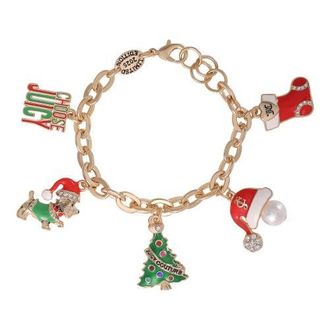 Juicy Couture Christmas Charm Bracelet, 7.5 in Multi at Nordstrom
