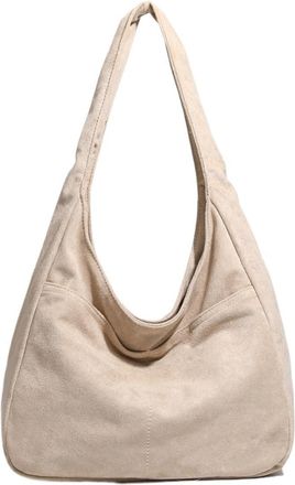 Generic Commuter Shoulder Bag Large Capacity Handbag Simple Minimalist, Compatible For Daily Use(Milk tea color)