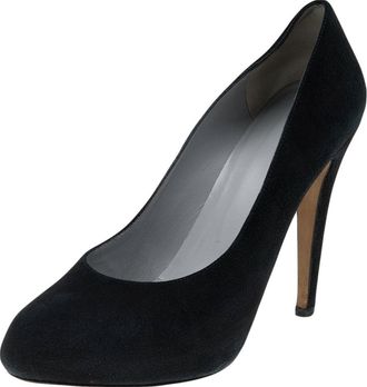 Sergio Rossi Black Suede Pumps
