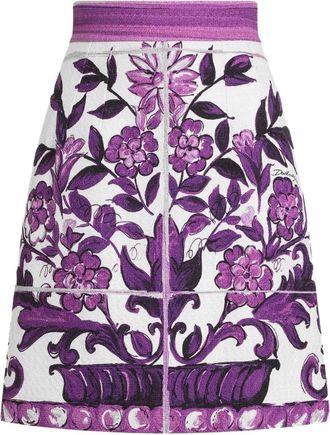 Dolce & Gabbana Gonna Stampa Maiolica-Donna