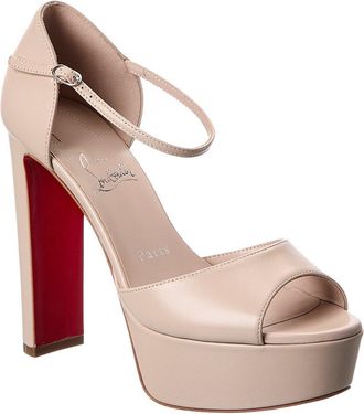 Christian Louboutin Sandaloo 130 Leather Platform Sandal