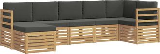 vidaXL Conjunto De Sof&aacute;s De Exterior 7 Uds. Blanco Y Antracita Vidaxl