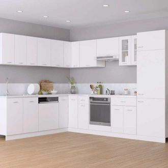 vidaXL Conjunto De Armarios De Cocina lyon De 14 Piezas De Madera De Ingenier&iacute;a Blanca Vidaxl