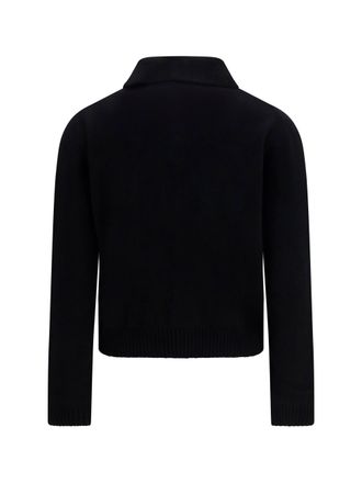 Givenchy Womens Wool And Cashmere Polo Sweater Black