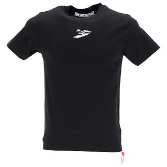 Off-white Mens Black Cotton Logo T-Shirt - Size X-Small