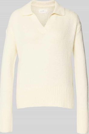 Fynch-Hatton Fynch-Hatton Strickpullover mit V-Ausschnitt in Ecru, Größe XXL