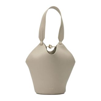 Khaite Tassen, Dames, Beige, ONE Size, Leer, Lotus Mini Schoudertas