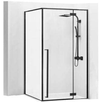 Rea Rea - Mampara De Ducha Fargo Negro Mat 80x100
