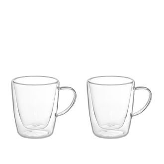 KASANOVA Set tazzine t&egrave; trasparenti in vetro borosilicato, da 200 ml