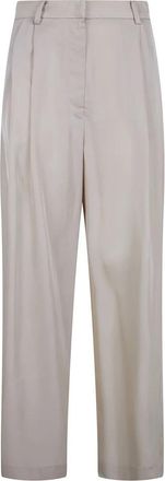 Frankie Shop Wide Broeken - Dames - Wijde Broeken - Beige - XS - Broeken