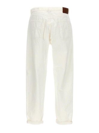 Brunello Cucinelli Relaxed Cotton Trousers - White
