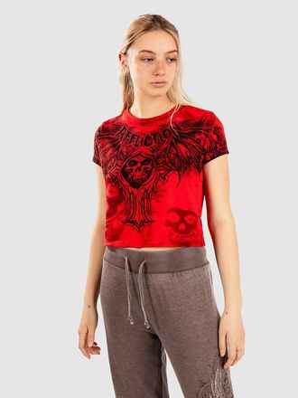 Affliction Misfits Bat Baby T-Shirt rot