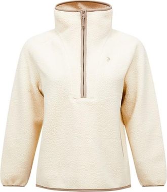 Peak Performance Naturerush Pile Half Zip Fleecepullover f&uuml;r Damen | wei&szlig;/beige