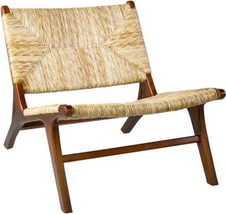 Moycor Sill&oacute;n de madera marr&oacute;n y beige