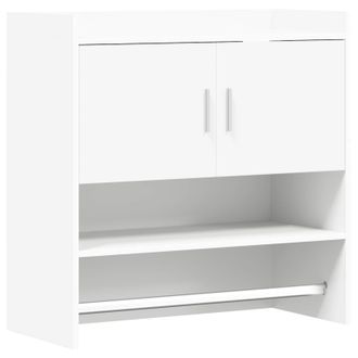 vidaXL Estante De Pared Montada En La Pared Blanco 80 X 36 X 80 Cm Vidaxl