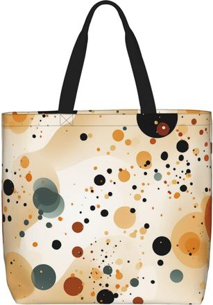 Generic Cute Brown Spots Handbag Waterproof Women Handbag Reusable Grocery Bags For Beach Daily Use College