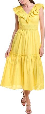 Adrianna Papell Ruffle Midi Dress