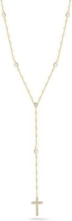 Glaze Jewelry 14K Gold Plated Silver Cross Lariat Necklace at Nordstrom Rack