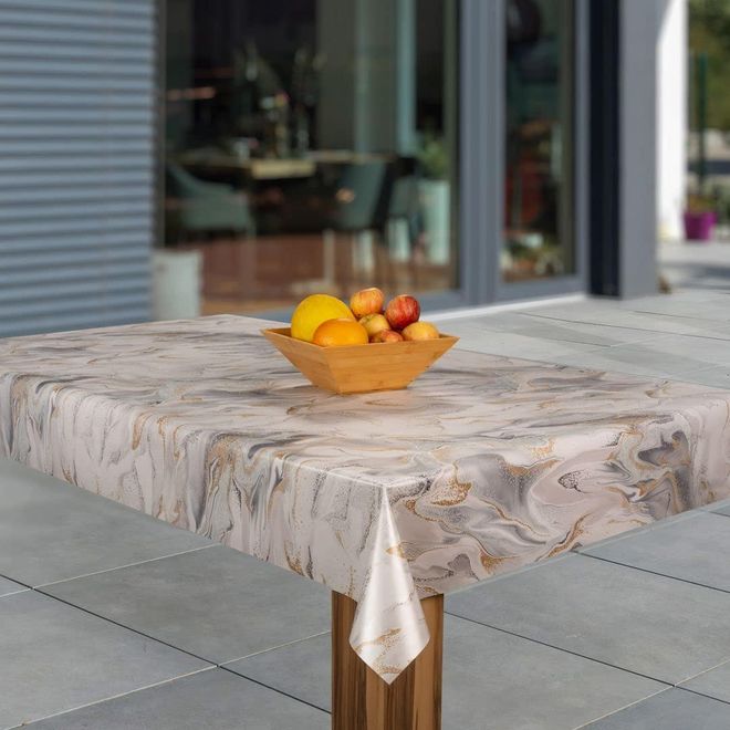 Laro Wachstuch-Tischdecke Abwaschbar Garten-Tischdecke Wachstischdecke PVC Plastik-Tischdecken Eckig Meterware Wasserabweisend Abwischbar, Muster:Margerite ab 109,99 €