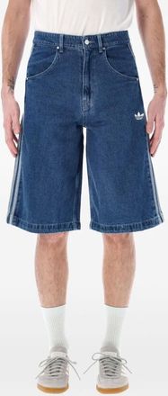 adidas wide-leg denim shorts - men - Cotton - 33 - Blue