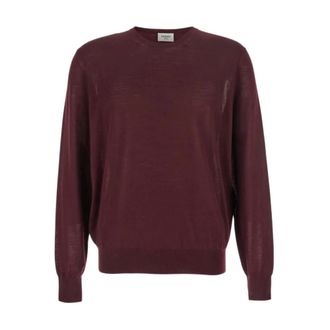 Saint Laurent Pull Col Rond Laine Fine MIL 6040 - Heren - Ronde hals truien - Bruin - M - Wol - Truien & Vesten