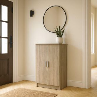 Dmora Zapatero Que Ahorra Espacio Con Seis Estantes De Roble Cm 55 X 36 X 108 H