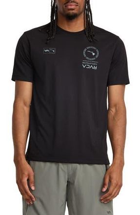 Rvca Hawaii Mark Performance T-Shirt in Black at Nordstrom Rack, Size Xx-Large